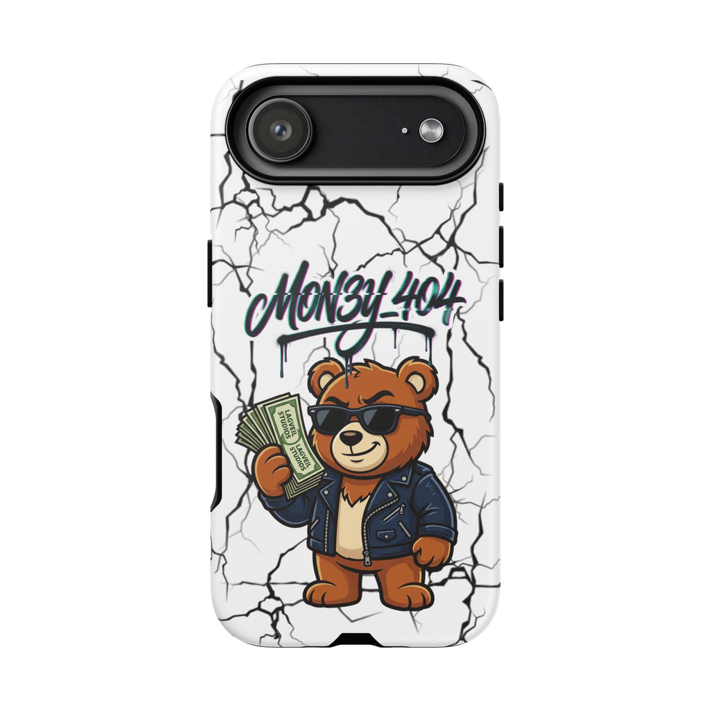 Money Bear Phone Case — Cracked Marble Graphic Protective Cover