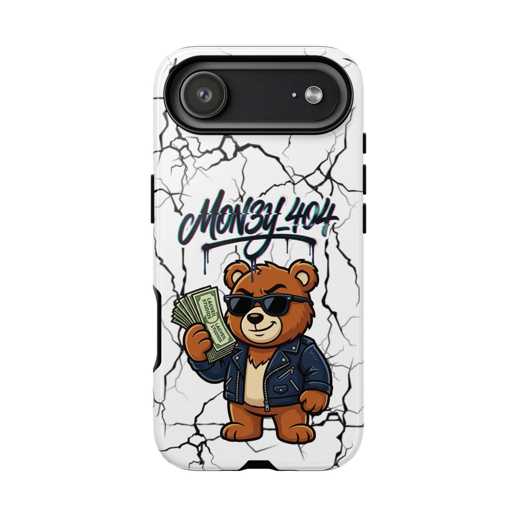 Money Bear Phone Case — Cracked Marble Graphic Protective Cover