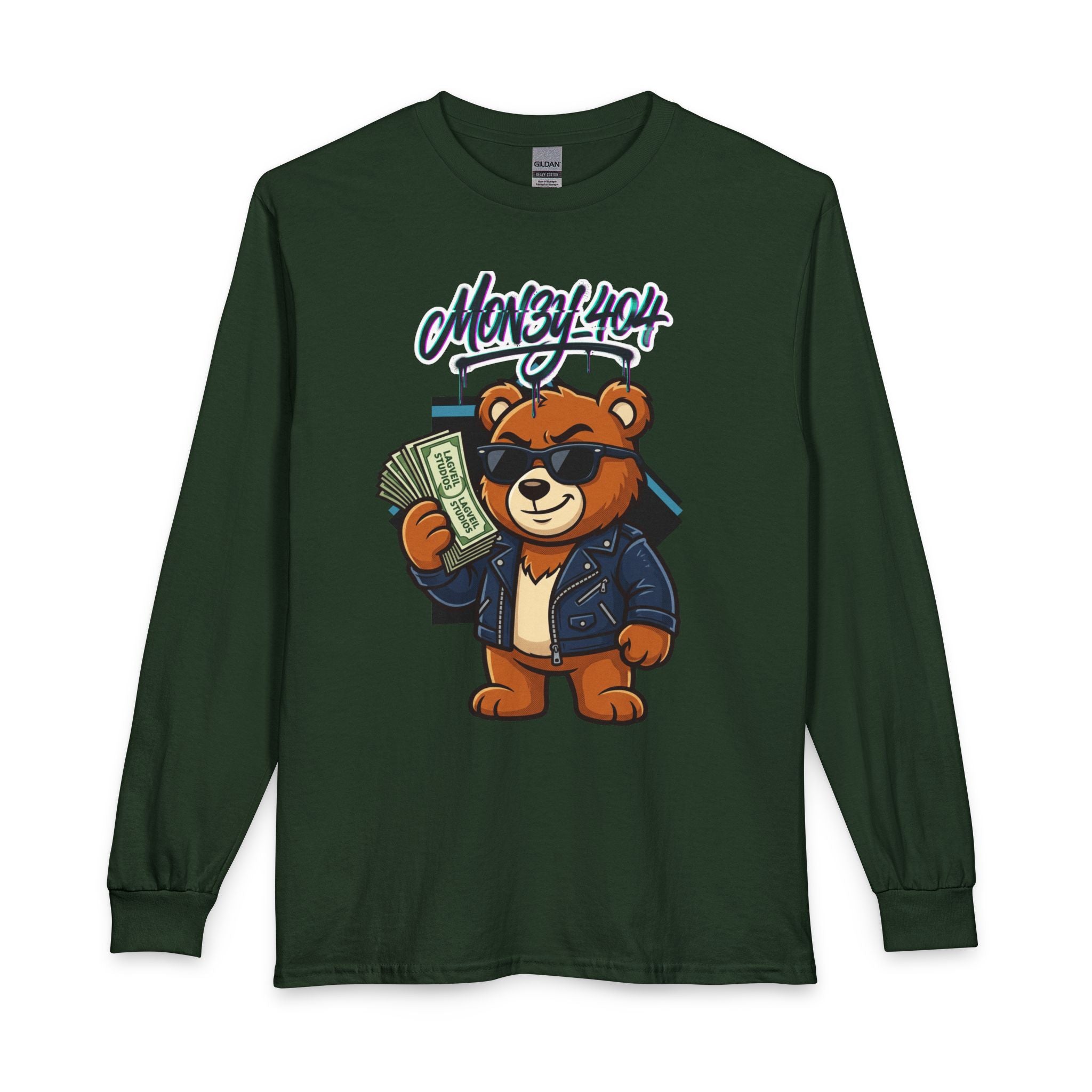 Mon3y_404: Not Found- Long Sleeve Tee