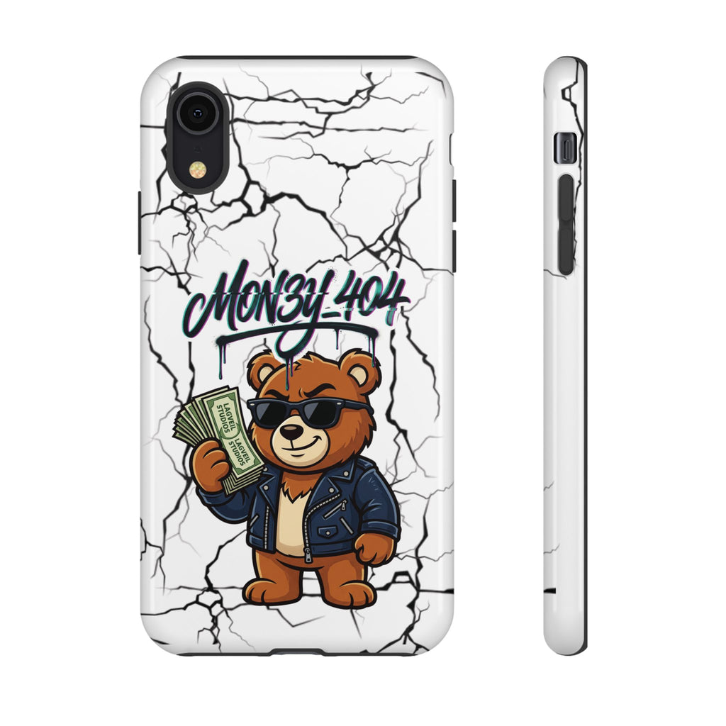 Money Bear Phone Case — Cracked Marble Graphic Protective Cover