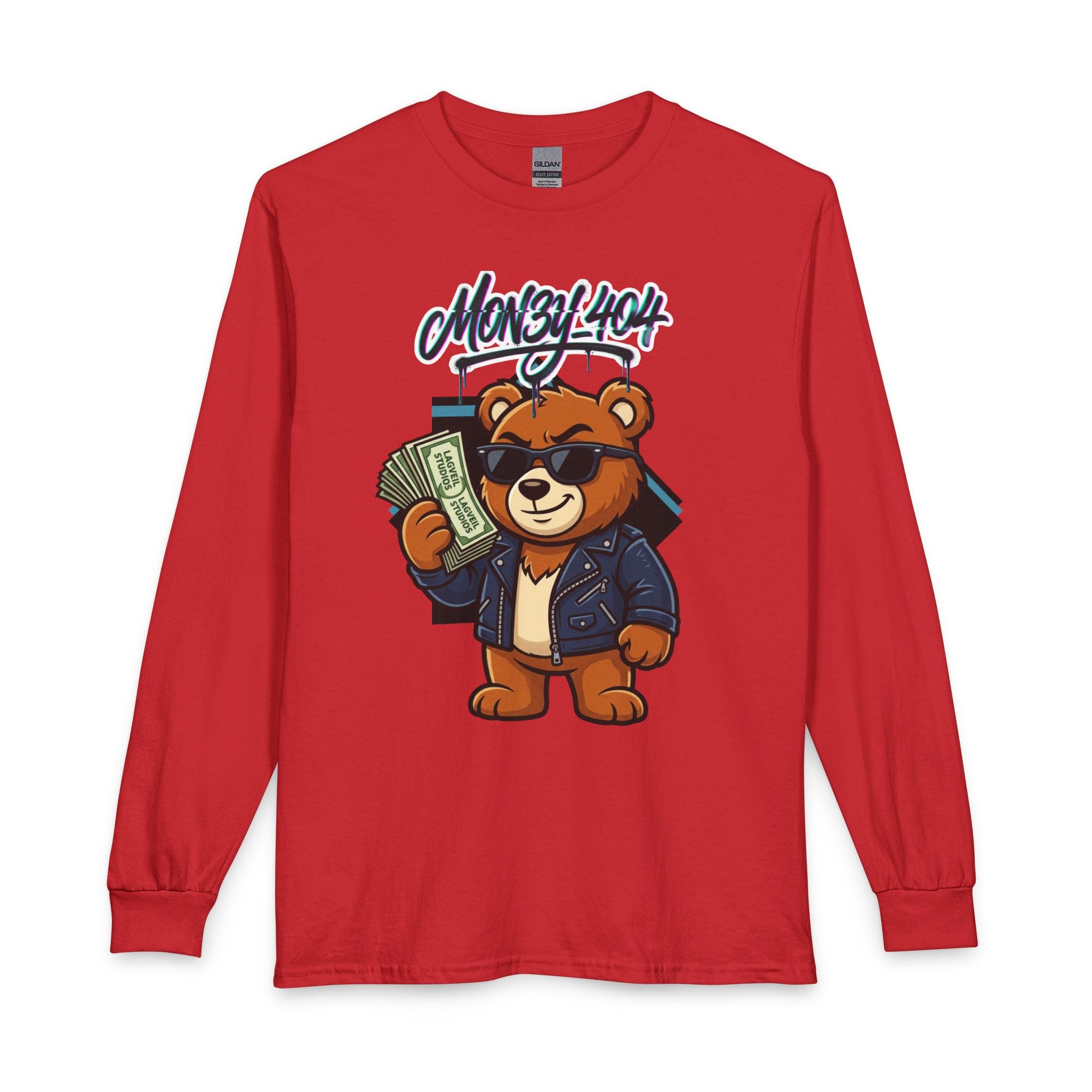 Mon3y_404: Not Found- Long Sleeve Tee