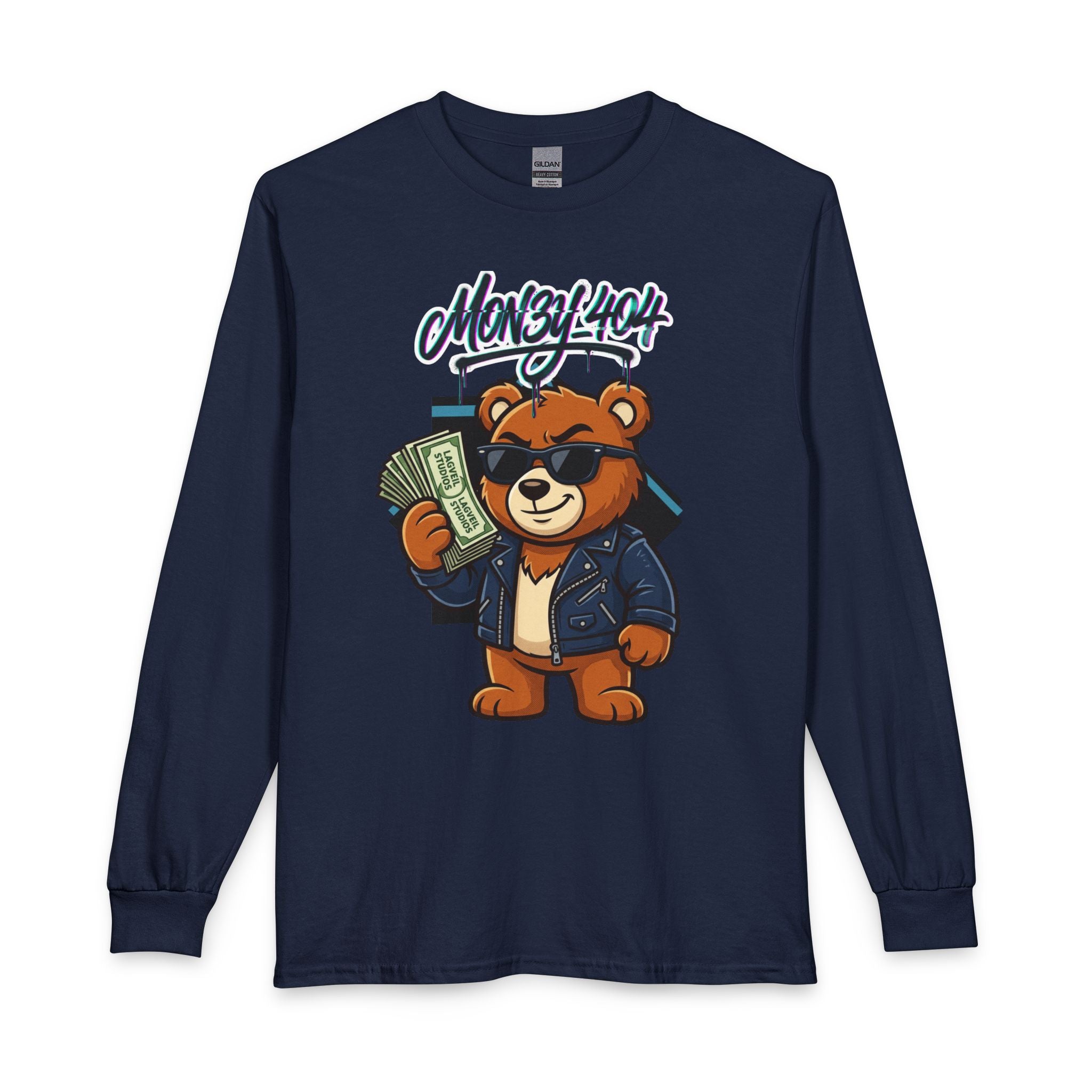 Mon3y_404: Not Found- Long Sleeve Tee