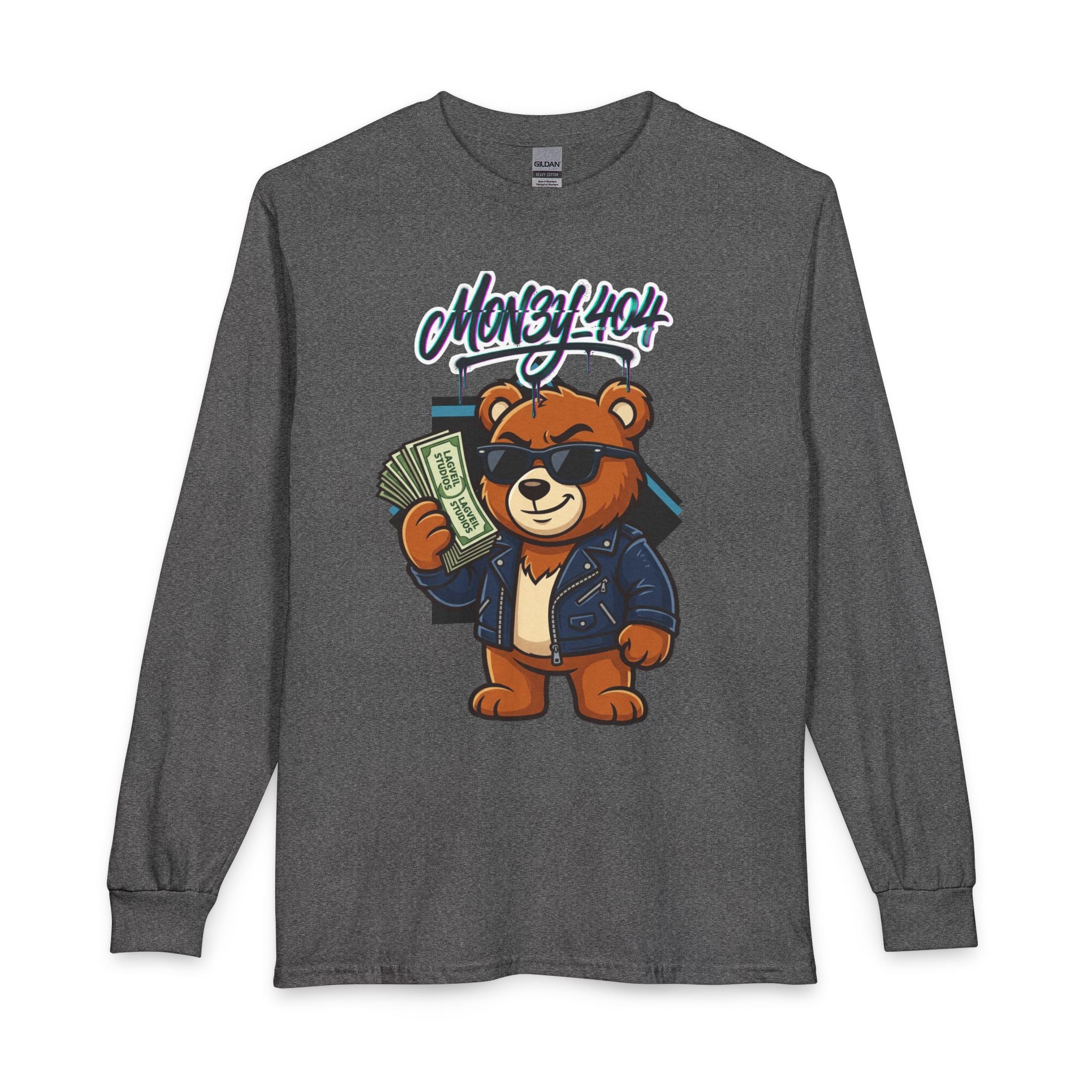 Mon3y_404: Not Found- Long Sleeve Tee