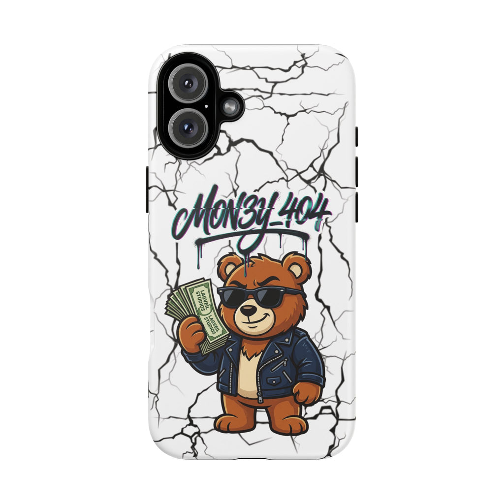Money Bear Phone Case — Cracked Marble Graphic Protective Cover