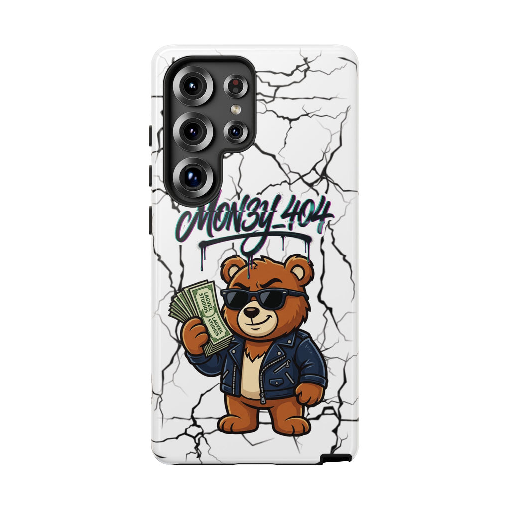 Money Bear Phone Case — Cracked Marble Graphic Protective Cover