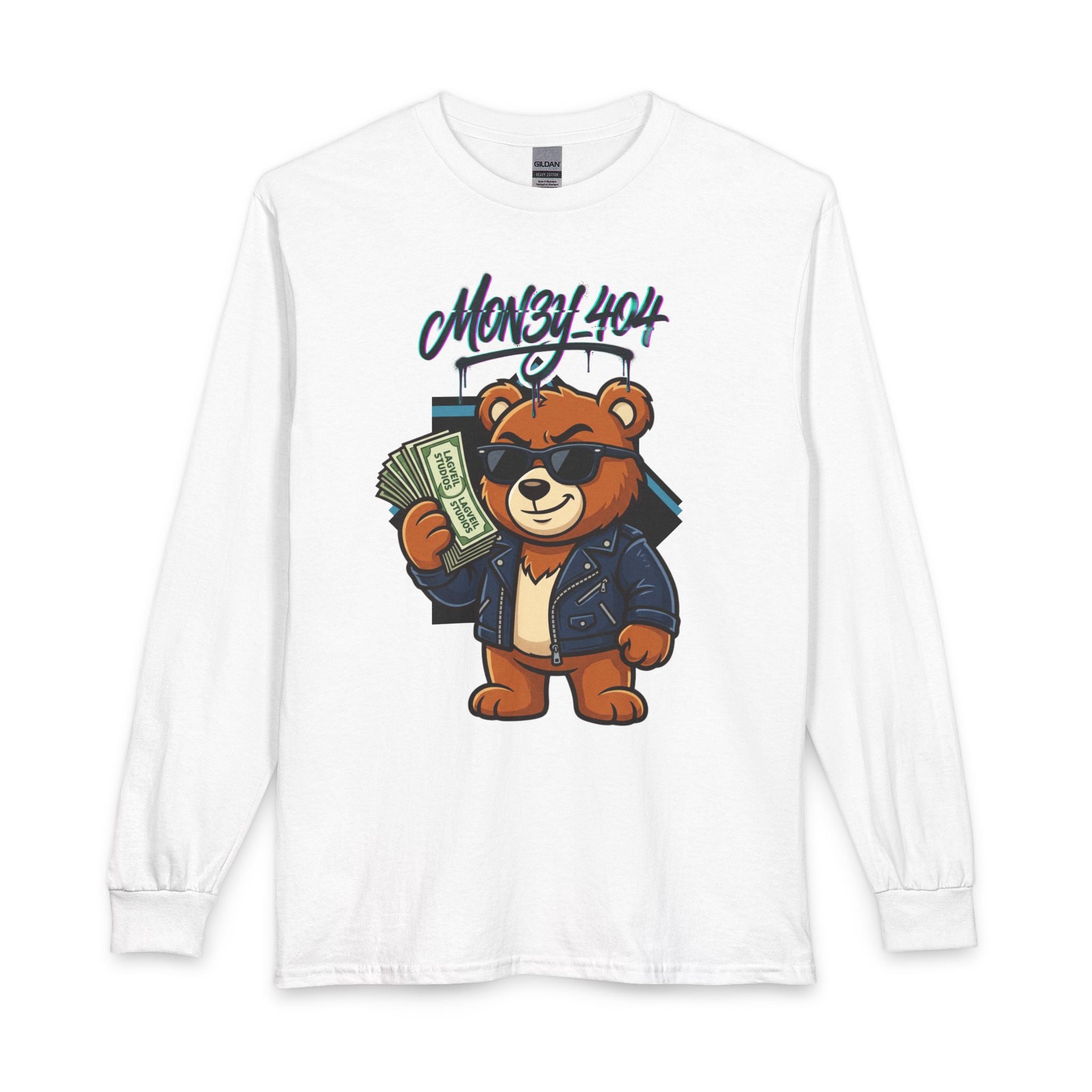 Mon3y_404: Not Found- Long Sleeve Tee