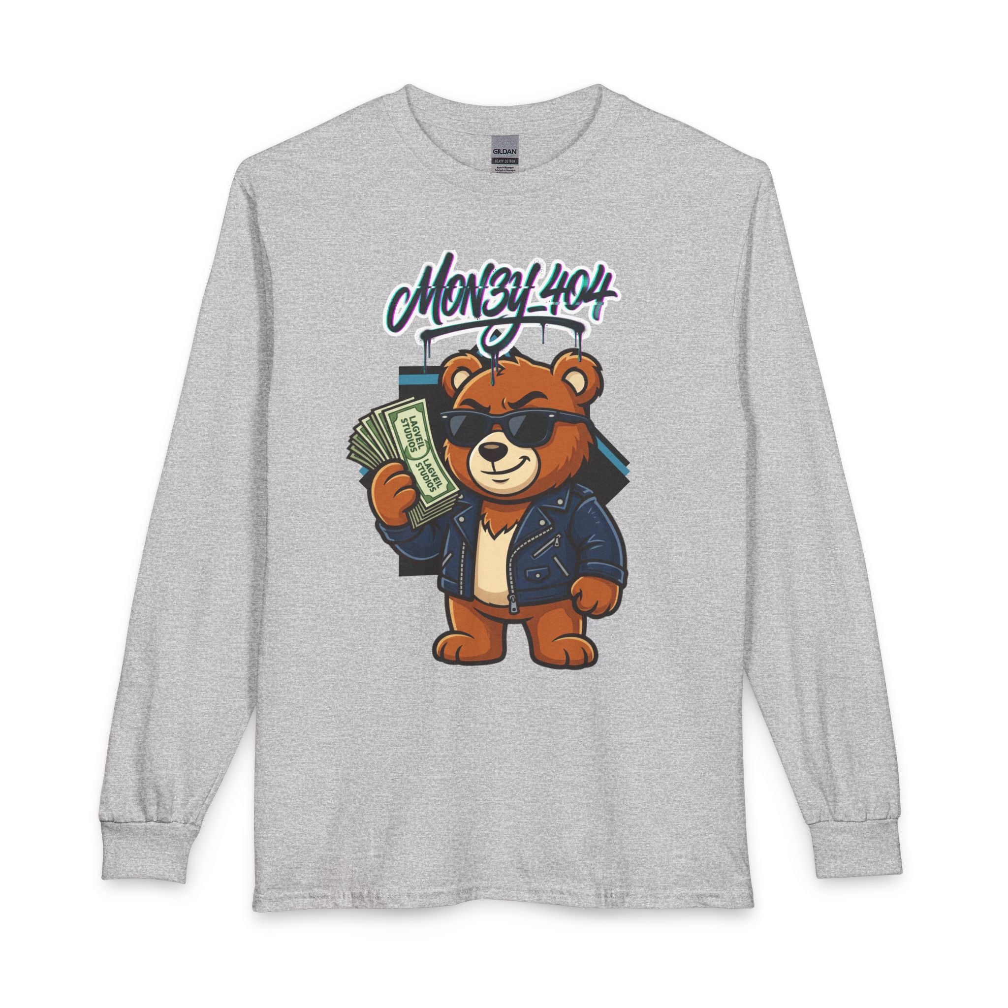 Mon3y_404: Not Found- Long Sleeve Tee